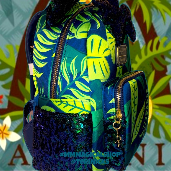 Loungefly Disney Aulani Sequined Paradise Vibes Backpack and Matching Wallet main image 9